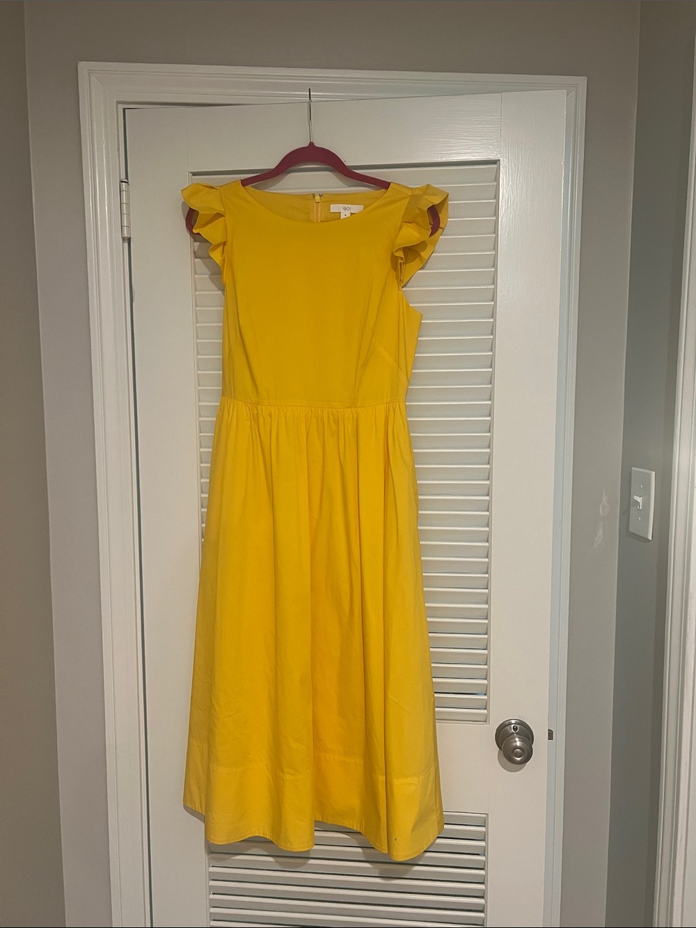 1901 Yellow Crewneck Dress